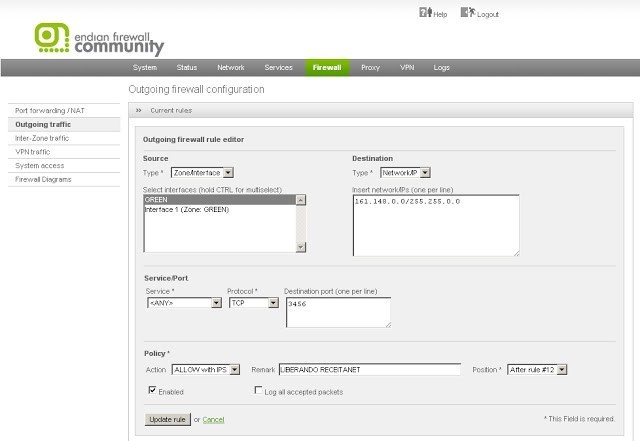 ReceitaNet: Como liberá-lo com Endian Firewall